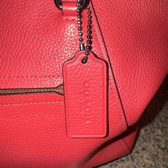 Coach rare pink Leather shoulder bag with Crossbody strap EUC - Picture 4 of 7